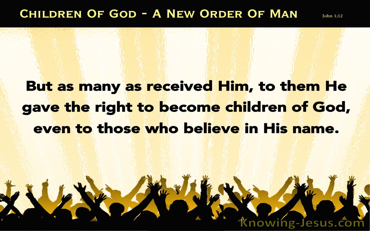 John 1:12 New Order Of Man (devotional) (yellow)